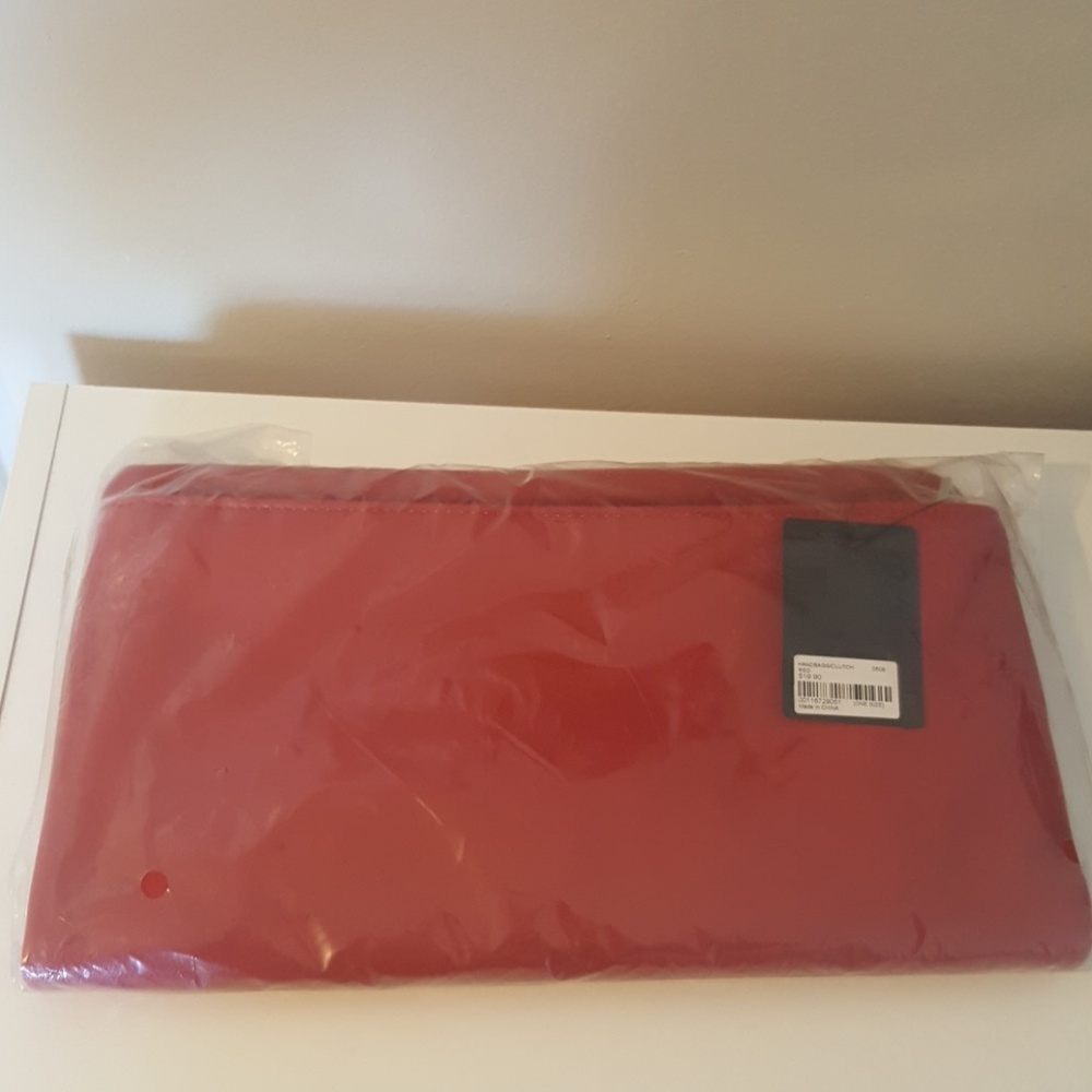 NWT red oversized clutch